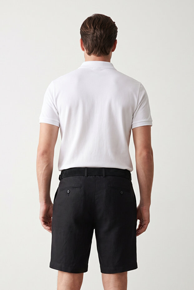 Beyaz Slim/Dar Kesim Yakası Çizgili Basic %100 Pamuk Polo Yaka T-shirt TMNSS20PO0009 - 9