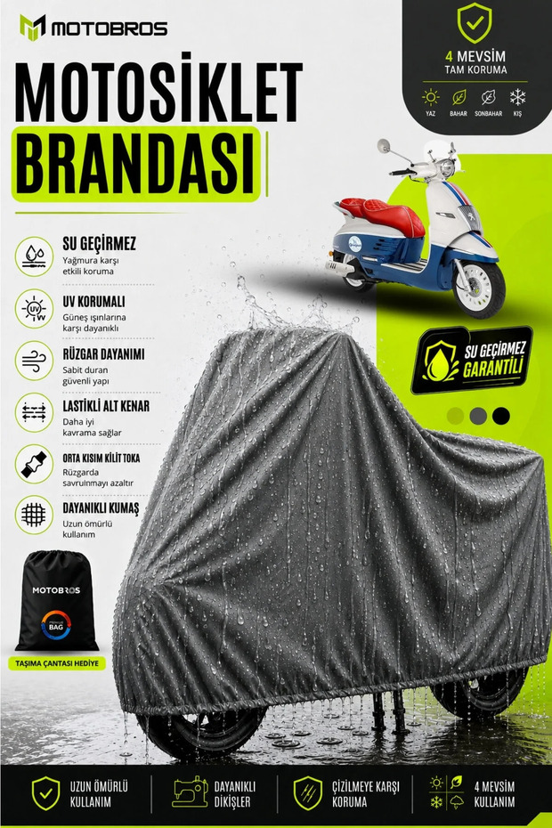 Peugeot Django Compatible Motorcycle Tarpaulin (Most Thick) Fabric for Lifetime Use