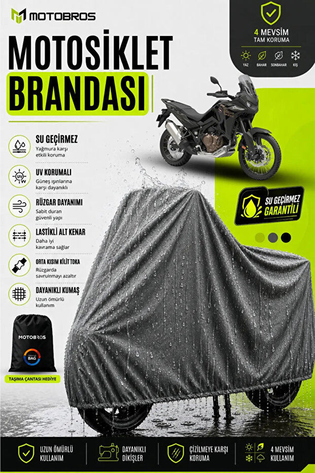Honda Africa Twin Gray Permanent Use Tarpaulin