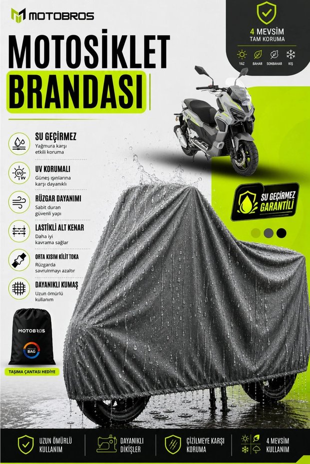 Thermoguard-X Motorcycle Cover Mondial Ressivo 125 (Thickest) Fabric Lifetime Use (with Buckles)