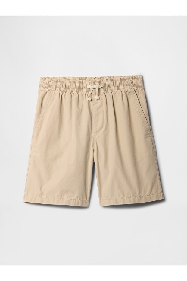 Boy's Beige Relaxed Pull-On Shorts - 1