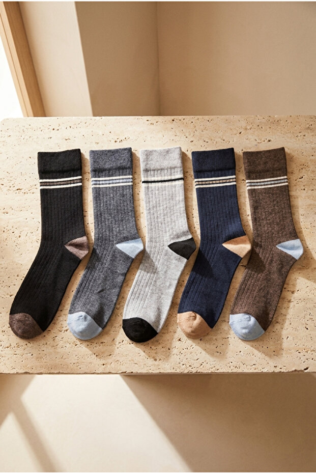 Men's 5-Striped Socket Socks