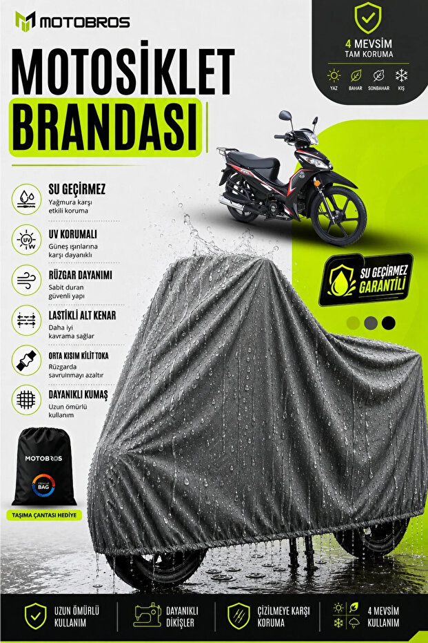 Kuba Ege 50 Compatible Motorcycle Tarpaulin (Thickest) Fabric for Longevity Use (with Buckle)