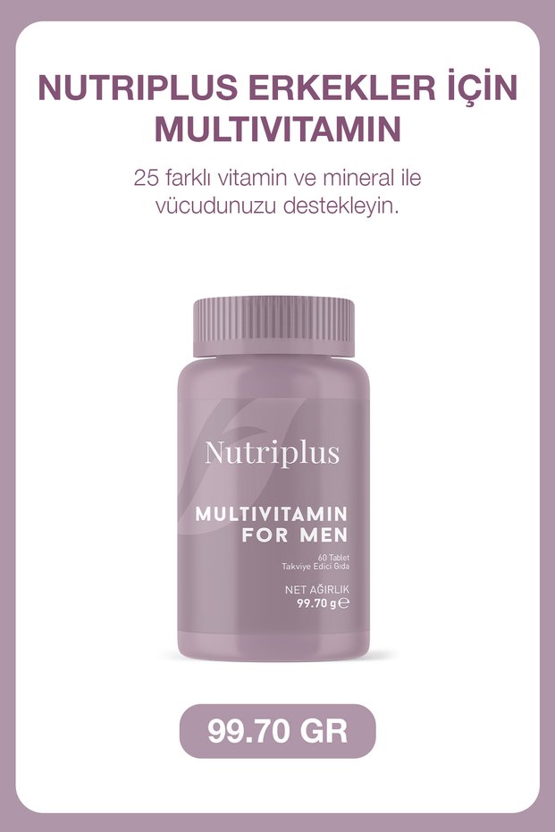 Nutriplus Multivitamin for Men 60 Tablets | Daily Men's Supplement Containing 25 Vitamins and Minerals