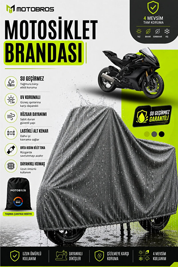 Thermoguard-X Motorcycle Cover Yamaha R6 (Thickest) Fabric Lifetime Use (with Buckles)