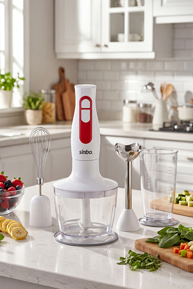 SHB 3100S El Blender Seti, Çırpıcı, Doğrayıcı Hazne ve Ölçü Kabı - 6