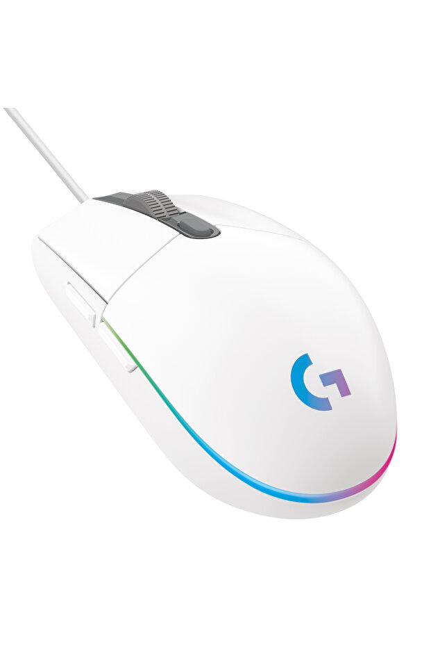 G G102 LIGHTSYNC RGB Aydınlatmalı 8.000 DPI Kablolu Oyuncu Mouse, Beyaz 910-005824 - 1