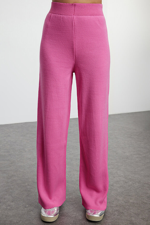 Pembe Polo Yaka Ftilli Triko Alt-Üst Takım TCTAW25US00044 - 3
