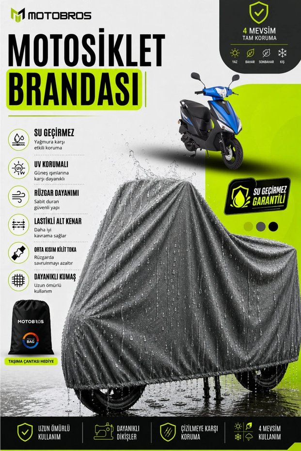 Motorcycle Tarpaulin Mondial 50 Revival Waterproof and Durable (Thickest) Fabric Lifespan Use