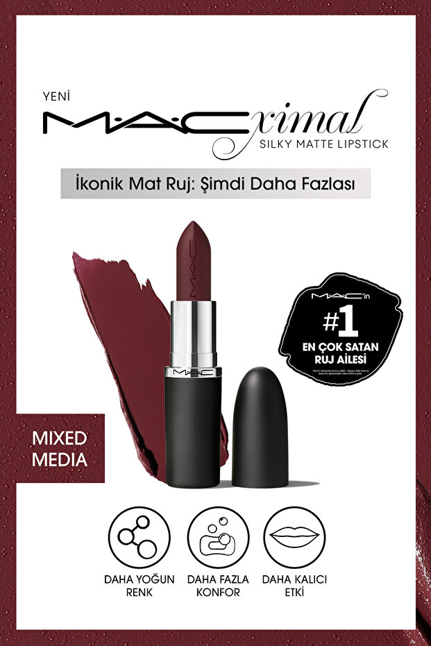 أحمر شفاه M·a·cximal Silky Matte - لون مكثف، تأثير ترطيب، توفير أحمر الشفاه