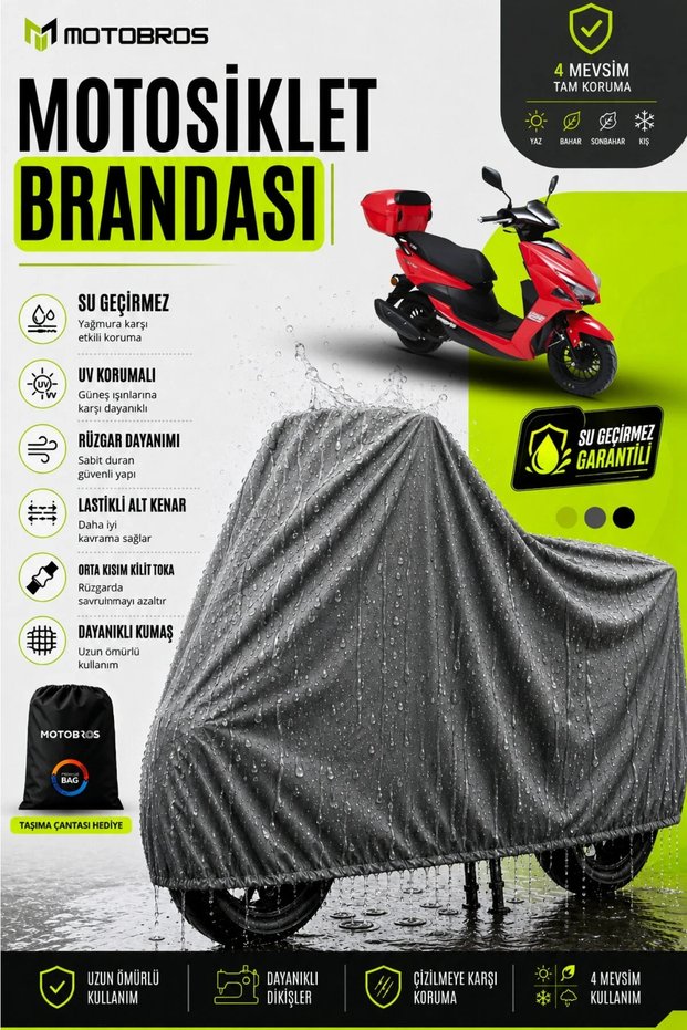 Motorcycle Tarpaulin Motorbike Tarpaulin Kuba Pesaro Compatible Thermoguard-X Gray Waterproof Uv Protected Motor Cover