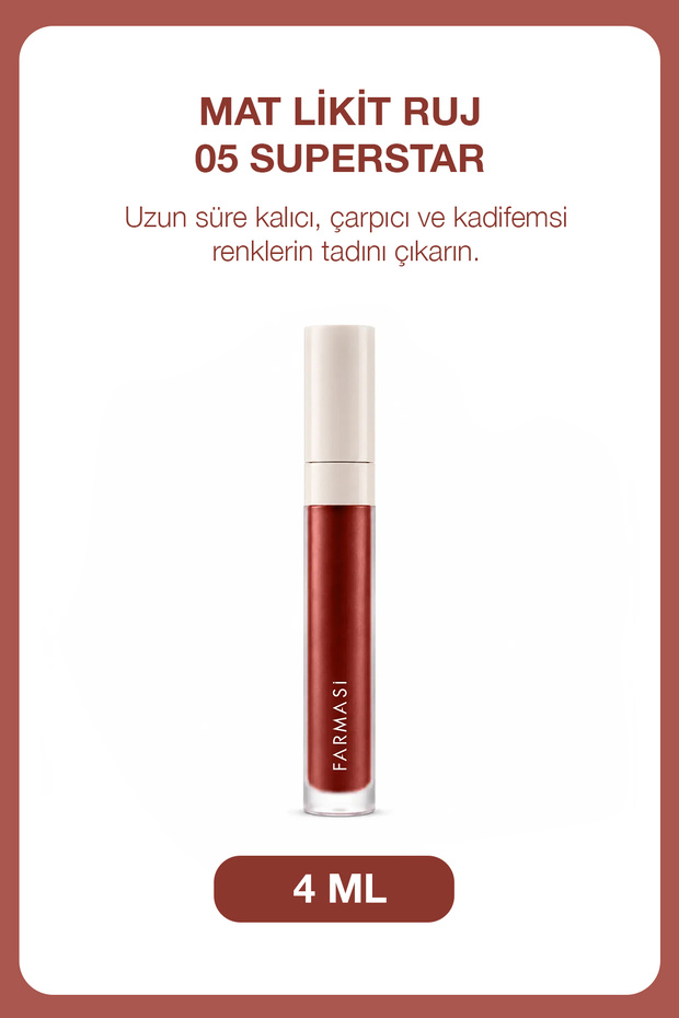 Long-Lasting Velvety Texture Matte Liquid Lipstick | 05 Super Star