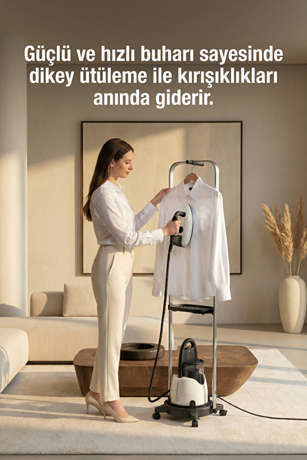 Lift Buhar Kazanlı Ütü - Beyaz (%100 Kuru Buhar Teknolojisi, %50 Zaman Tasarrufu) - 10