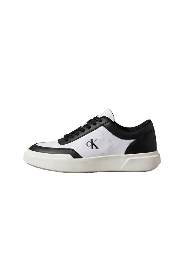 Men's Chunky Cupsole Laceup Mix Leather Sneaker