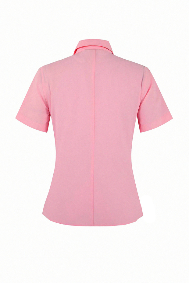 Limited Edition Pembe Bele Oturan Asimetrik Fitted Gömlek TWOSS26GO00054 - 3