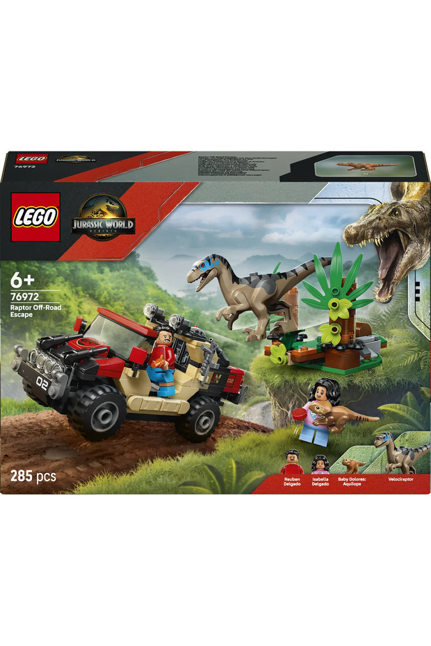 ® Jurassic World Raptor Arazi Kaçışı 76972 - 6+ Çocuklar için Oyuncak Yapım Seti (285 Parça) - 3