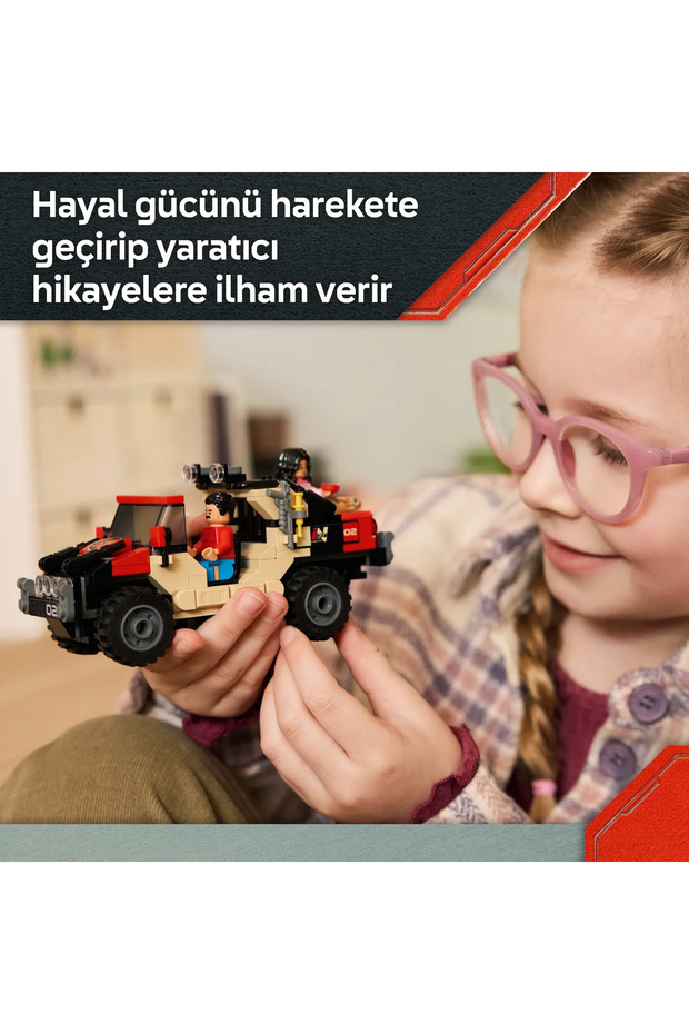 ® Jurassic World Raptor Arazi Kaçışı 76972 - 6+ Çocuklar için Oyuncak Yapım Seti (285 Parça) - 7