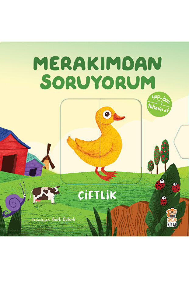 Merakımdan Soruyorum Çiftlik Eğitici Bebek Kitabı | Döndür Bulmaca | Explore Animals Ages 0-3