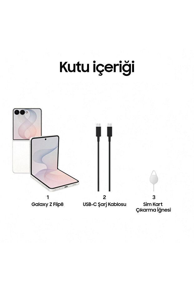 Galaxy Z Flip8 12GB/512GB Krem Cep Telefonu - 8