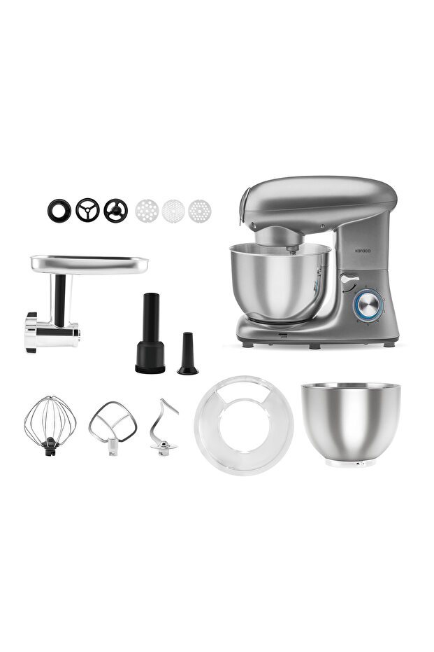 Multichef Stand Mikser Mutfak Şefi 1900w 5,5lt (KIYMA ÇEKME SUCUK-SOSİS İÇLİ KÖFTE APARATLI) - 1