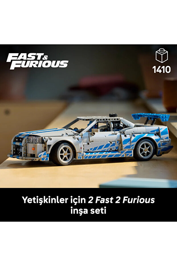 ® Technic Daha Hızlı Daha Öfkeli Nissan Skyline GT-R (R34) 42210 - Yetişkinler için Set (1410 P) - 5
