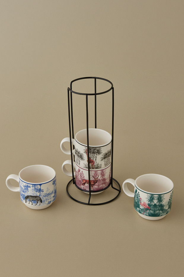 STD Jungle 4-Piece Stand Tea Cup Set 4x160 Ml Classic