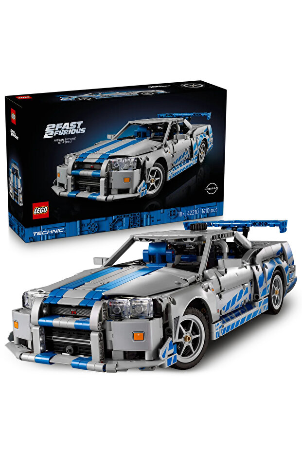 ® Technic Daha Hızlı Daha Öfkeli Nissan Skyline GT-R (R34) 42210 - Yetişkinler için Set (1410 P) - 1