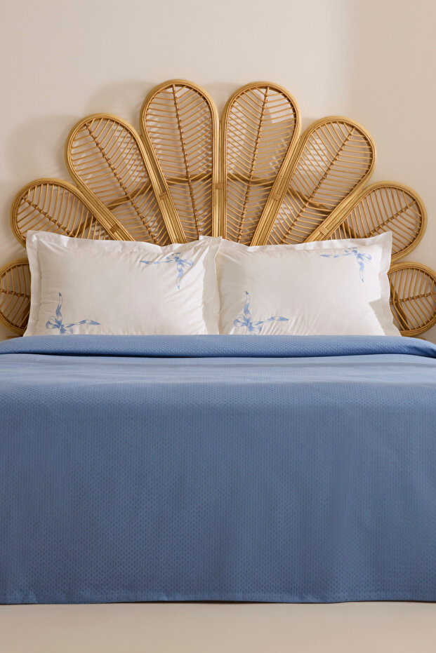 Ardelle Double 100% Cotton Pique Set Blue