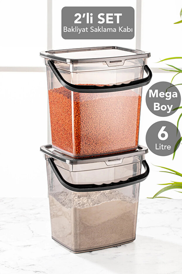 2-Piece Flour and Pulses Container 6 Liters - Platinum Series