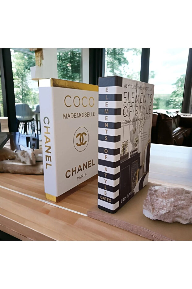 Elements & Chanel Coco Decorative Book Box Set of 2