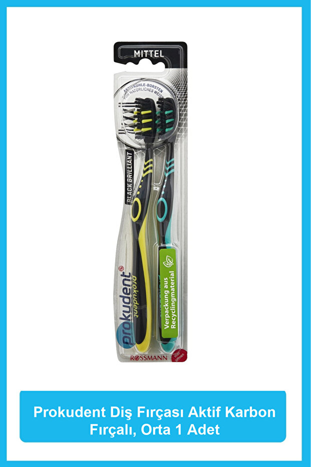 Activated Carbon Toothbrush - Medium 2 Pack