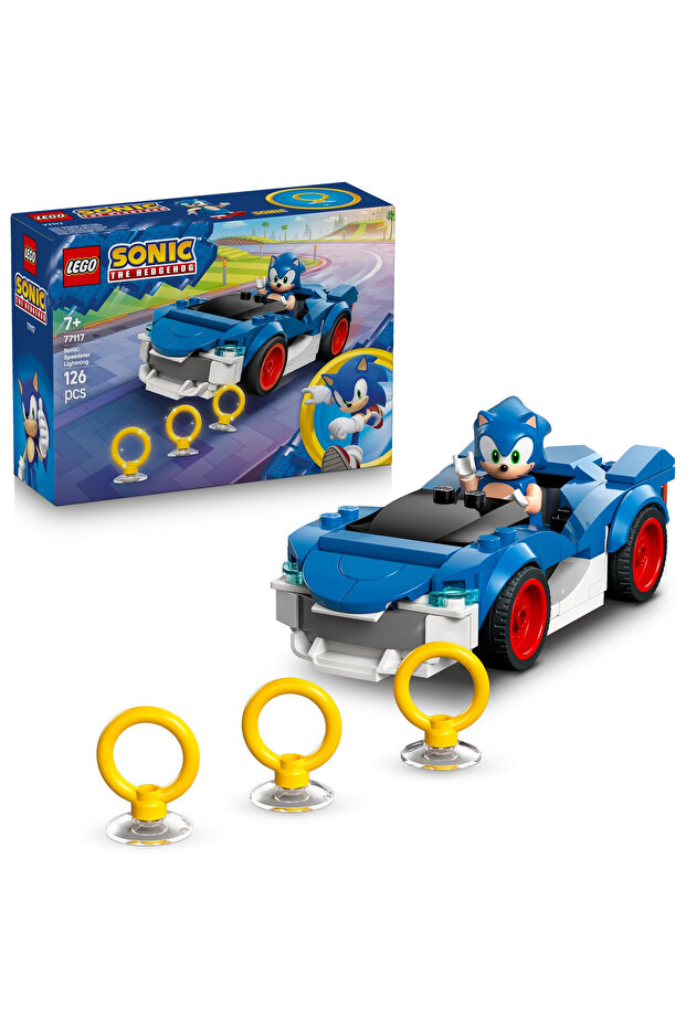 ® Sonic the Hedgehog™ Sonic: Lightning Car 77117 – 7+ Creative Toy Building Set (126 Pieces)