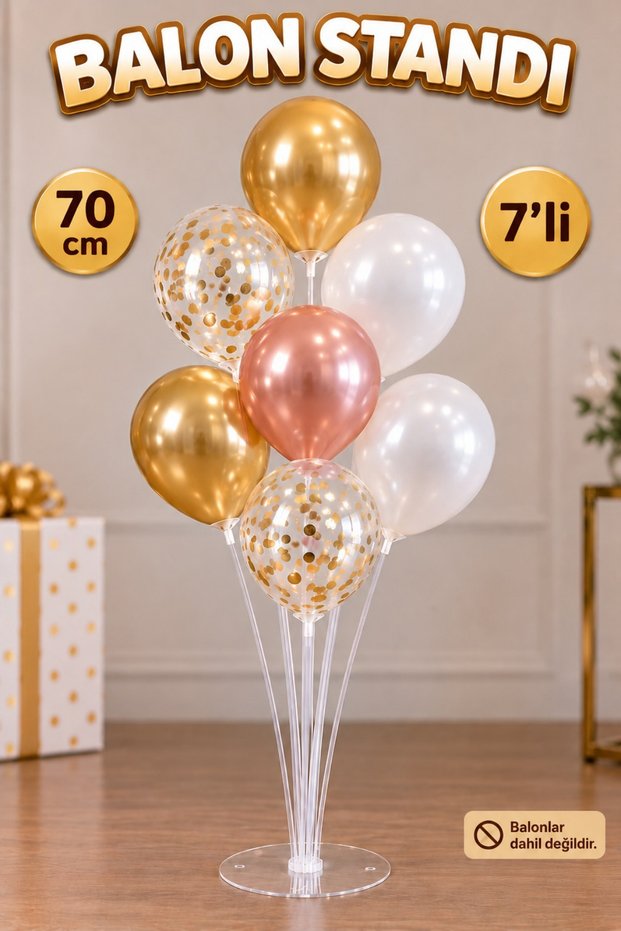 7-Piece Balloon Stand 70 cm 7 Rod Decoration Footed Stand Birthday Party Balloon-Free Delivery