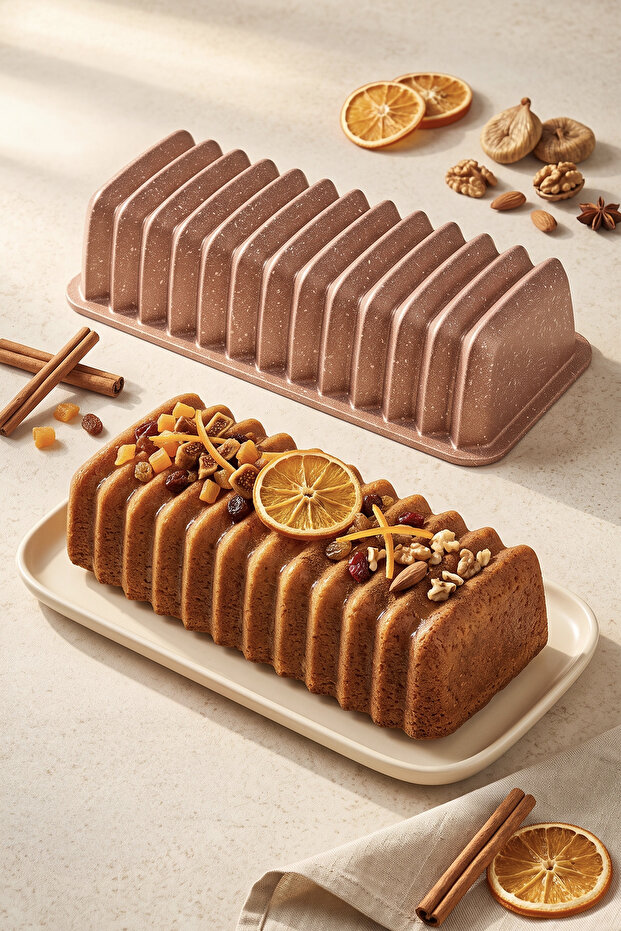 Lilya Rose Gold Cast Iron Cake Mold 33 cm