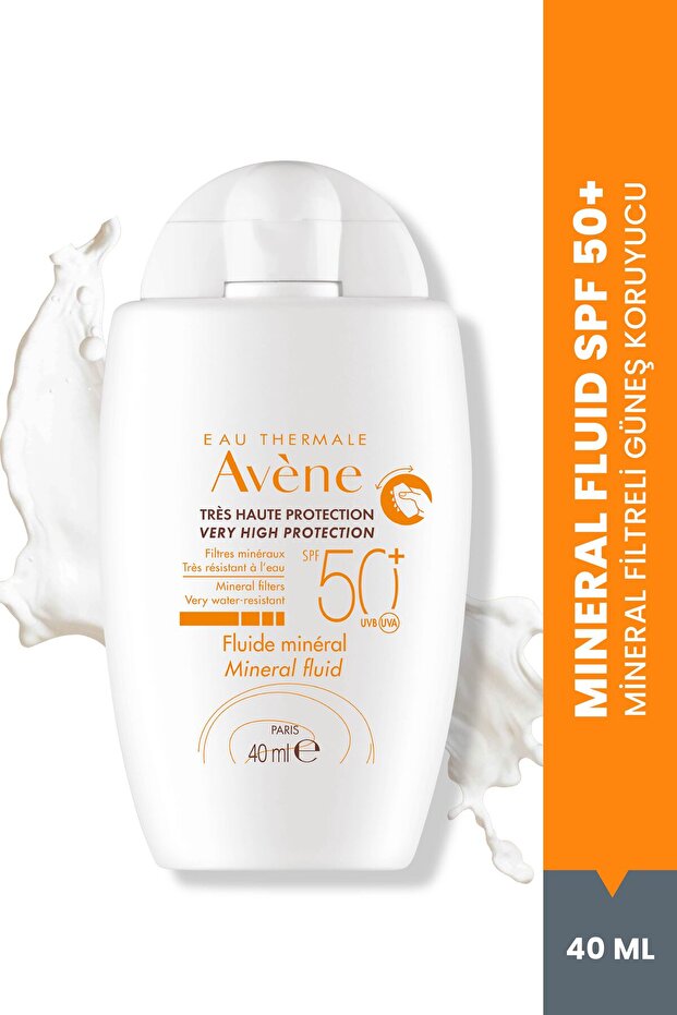 Mineral Fluid SPF 50+ Hassas Ciltler için Ultra Hafif Güneş Kremi 40 ml