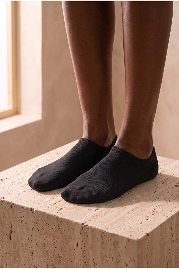 Unisex Sneaker Step Socks Black