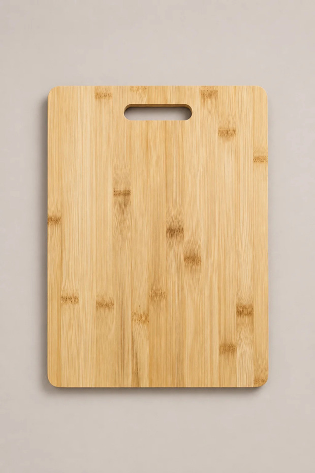 Bamty Home Natural Bamboo Cutting Board 46X36 cm – Large Kitchen Chopping and Presentation Board with Handles