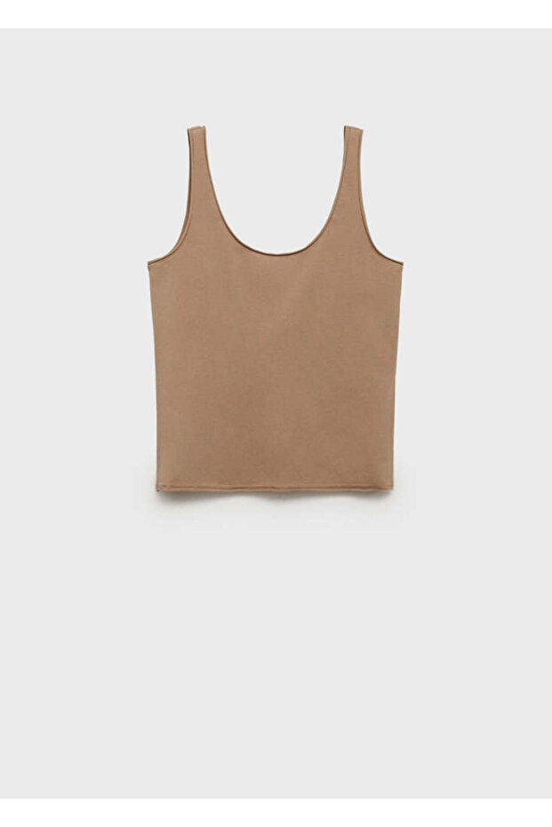 Cotton round neck blouse