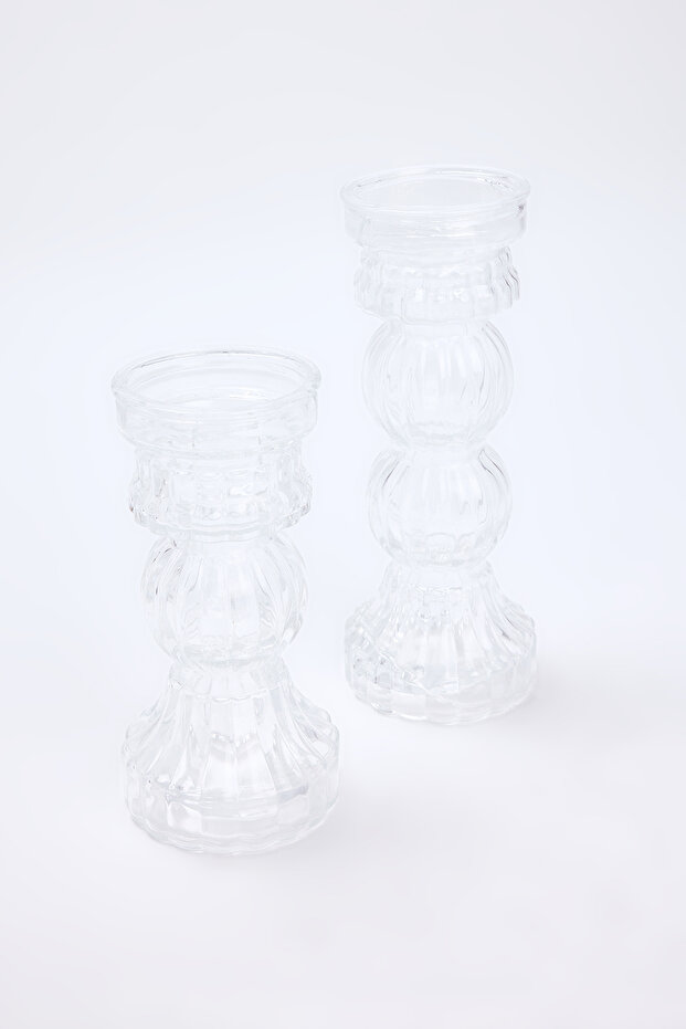 2-Piece Glass Candle Holder & Decorative Object Tphaw27Sm00001