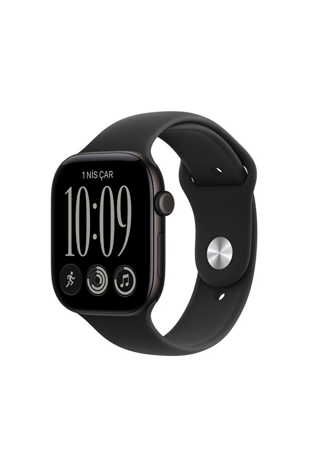 Watch Series 12 GPS 46mm Siyah Alüminyum Kasa ve Siyah Spor Kordon - M/L
