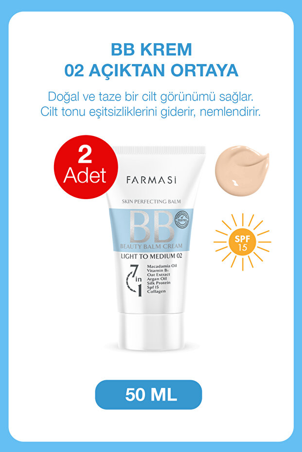 BB Cream Light to Medium 50 ml. * 2 Pieces
