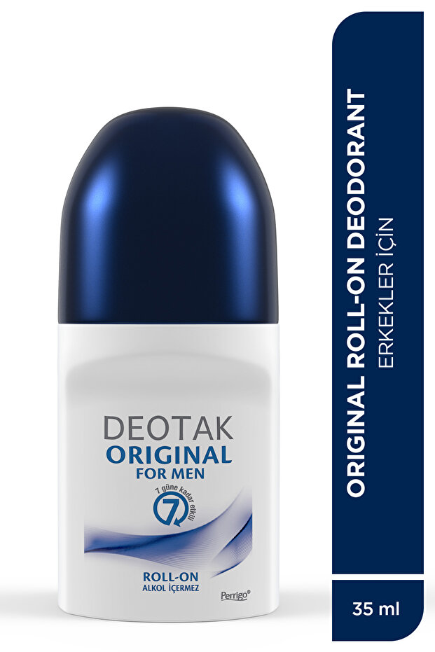 Original For Men Erkek Roll-On Deodorant 35 ml 7 Güne Etkili Hassas Ciltler Ter Önleyici