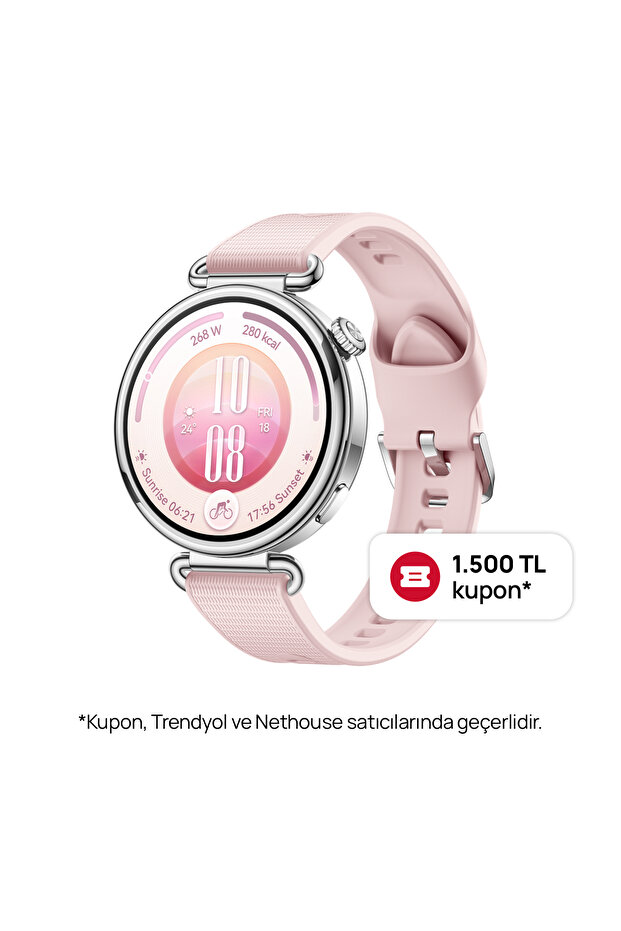 Watch GT 7 41 mm Akıllı Saat - Pembe, 14 Güne Varan Pil Ömrü,iOS ve Android Uyumlu
