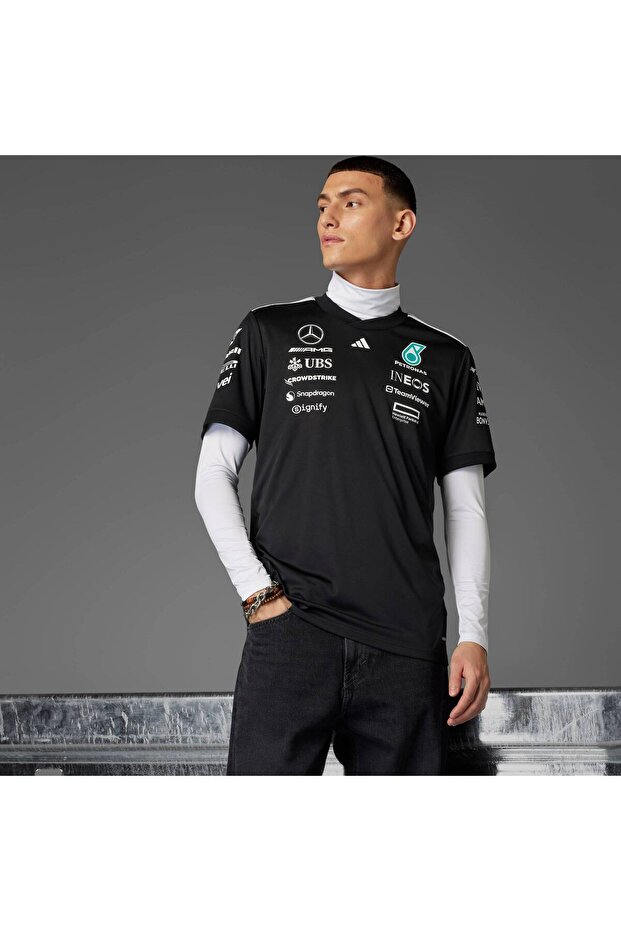 Men's Black T-Shirt F1 Mercedes Dr Jsyb Rm Jw5361