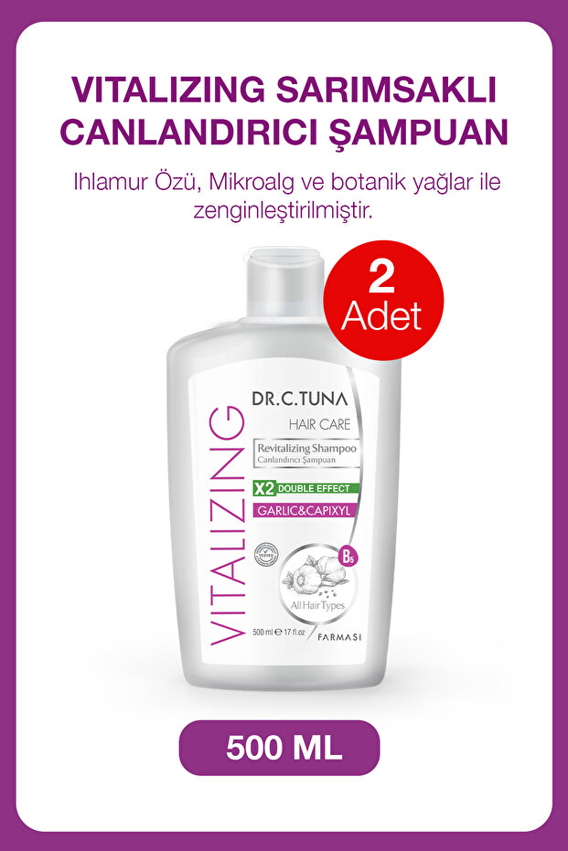 2 x Dr.c.tuna Vitalizing Garlic Shampoo 500 ml