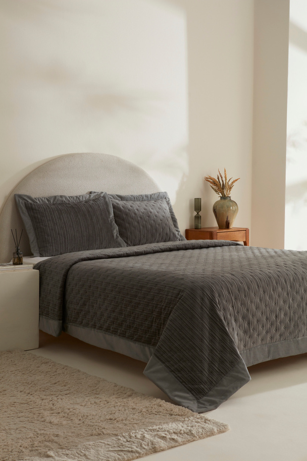 Taylor Double Bedspread Set Anthracite