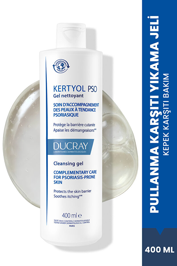Kertyol Pso Intensive Anti-Flaking Moisturizing Facial Cleansing Gel for Sensitive Skin 400 ml