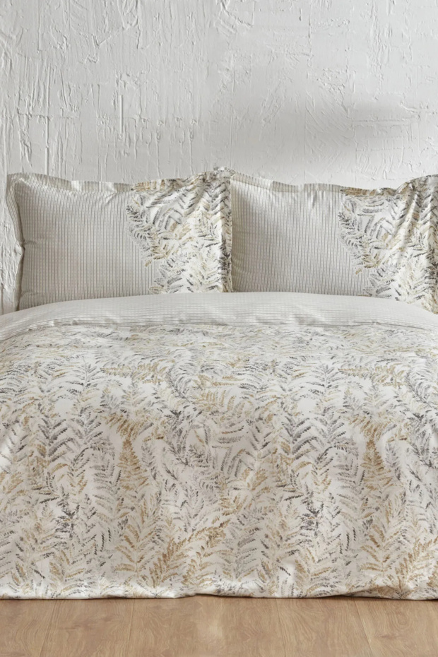 Bled Gray 100% Cotton Double Duvet Cover Set