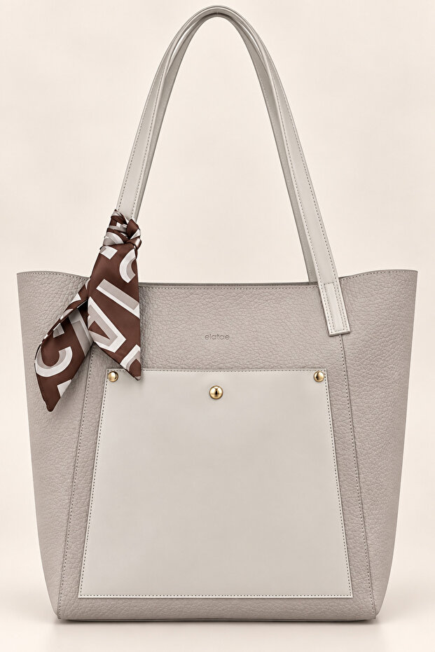 Women's Shoulder Bag Large Size Wide Volume Shawl Detailed Multi-Compartment Daily Tote Bag Elt0348