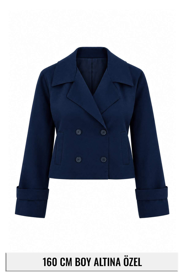 Petite Haki Regular Kalıp Kısa Boy Trençkot TWOAW27TR00038